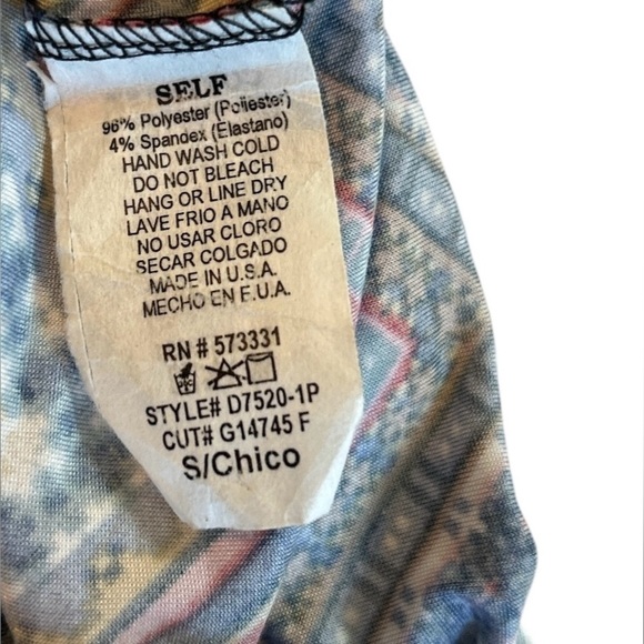 Gilli USA Women’s Sz Small Maxi Dress Multicolor Chevron Tank Style Ladder Back - Picture 6 of 9